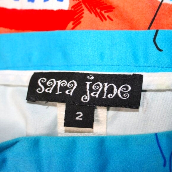 Sara Jane Whimsical Print Skirt | USA Made | Retro Style Size 2 - Picture 9 of 9